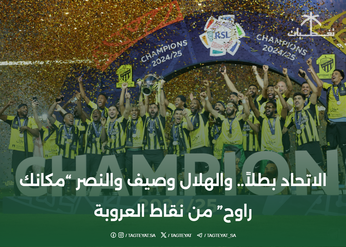 #الاتحاد بطلاً.. و #الهلال وصيف و #النصر "مكانك راوح" من نقاط العروبة