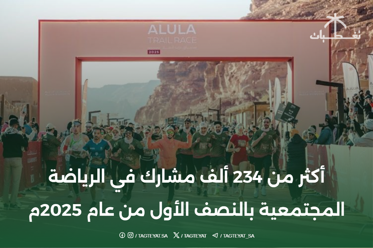 أكثر من 234 ألف مشارك في الرياضة المجتمعية بالنصف الأول من عام 2025م