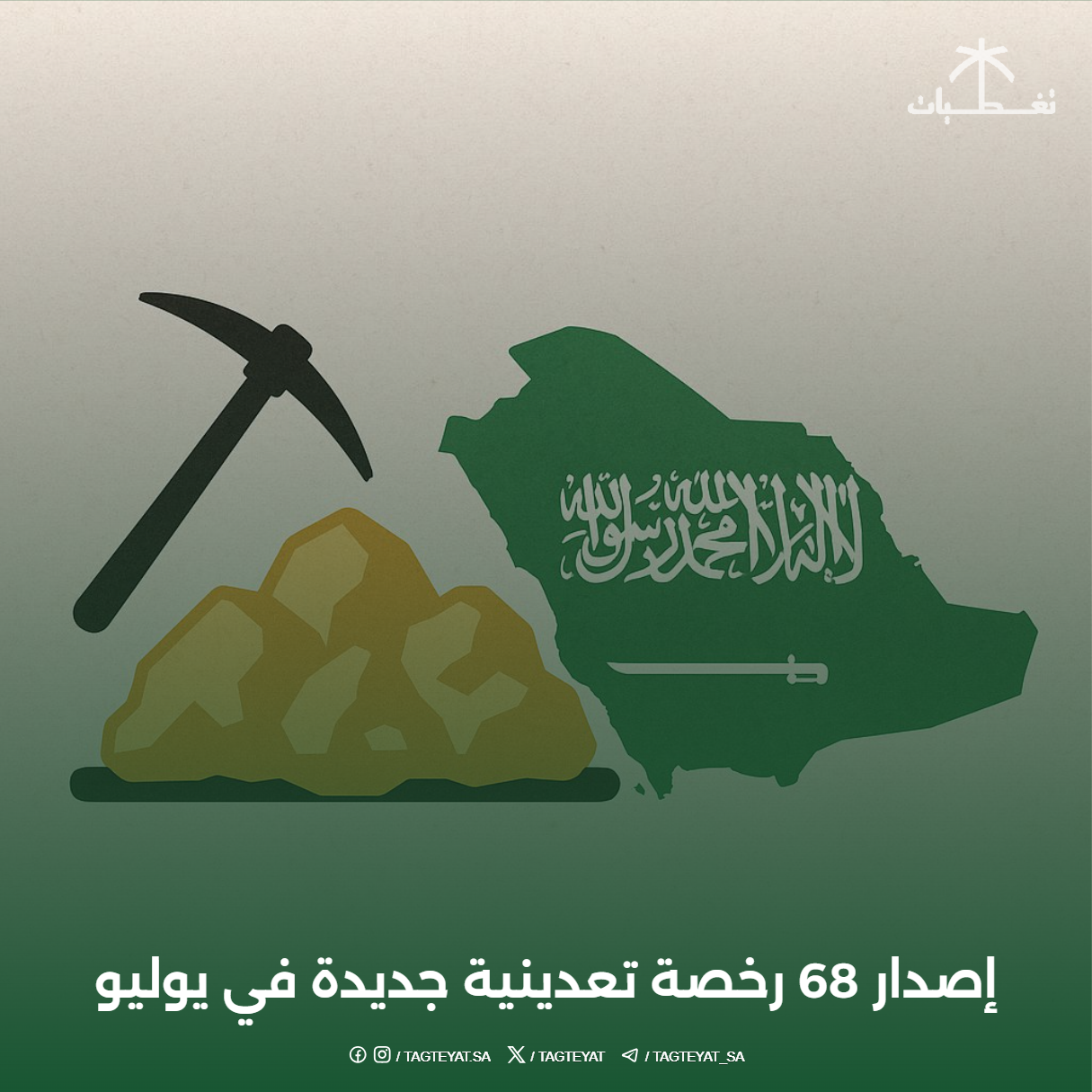 إصدار 68 رخصة تعدينية جديدة في يوليو