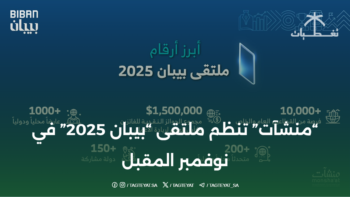 “منشآت” تنظم ملتقى “بيبان 2025” في نوفمبر المقبل