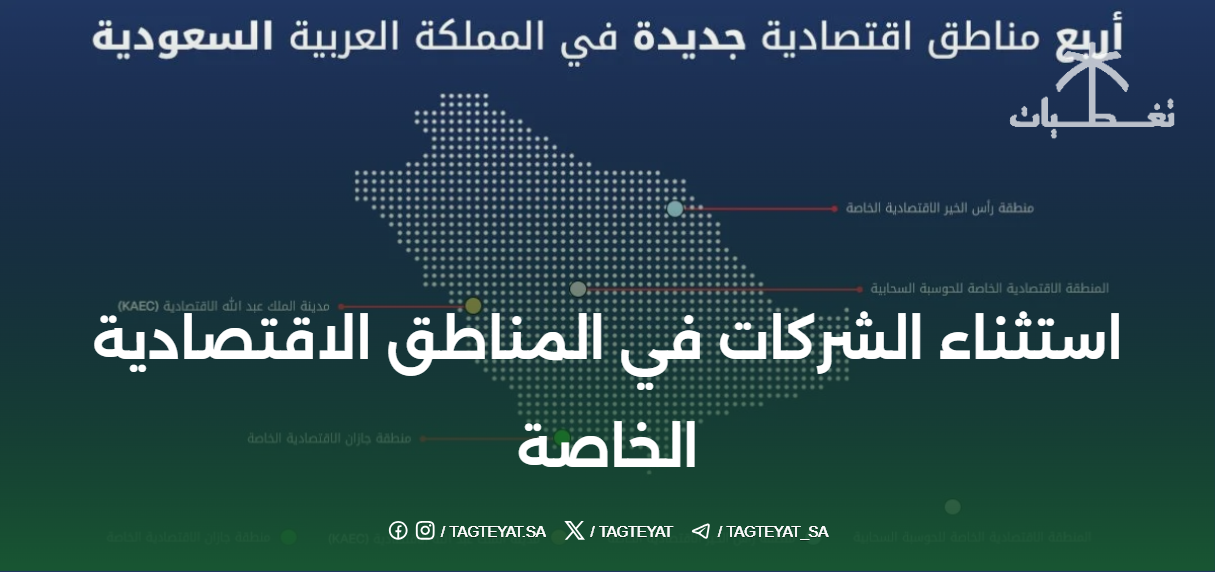 استثناء الشركات في المناطق الاقتصادية الخاصة