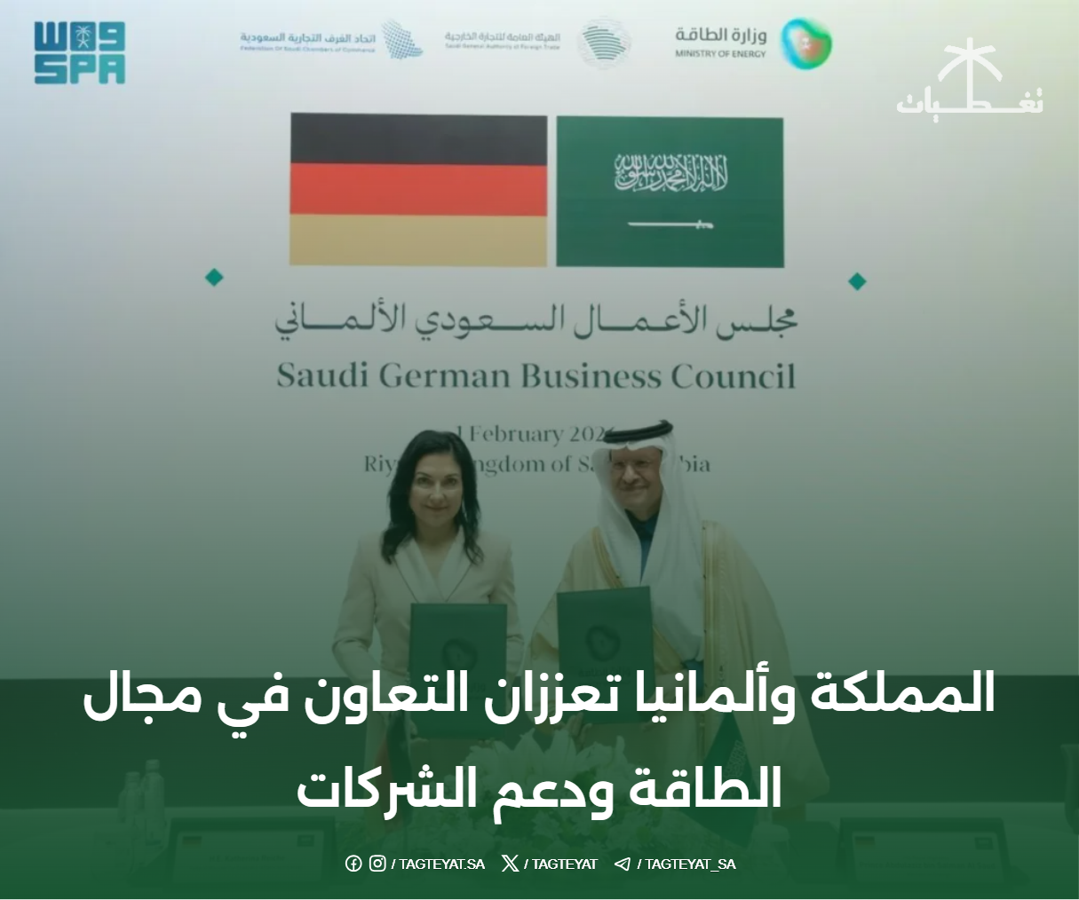 المملكة وألمانيا تعززان التعاون في مجال الطاقة ودعم الشركات