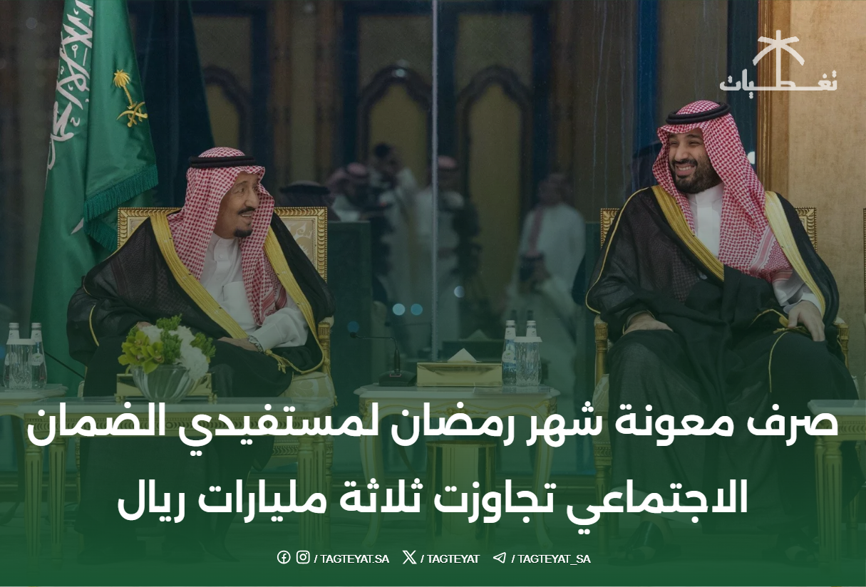 صرف معونة شهر رمضان لمستفيدي الضمان الاجتماعي تجاوزت ثلاثة مليارات ريال