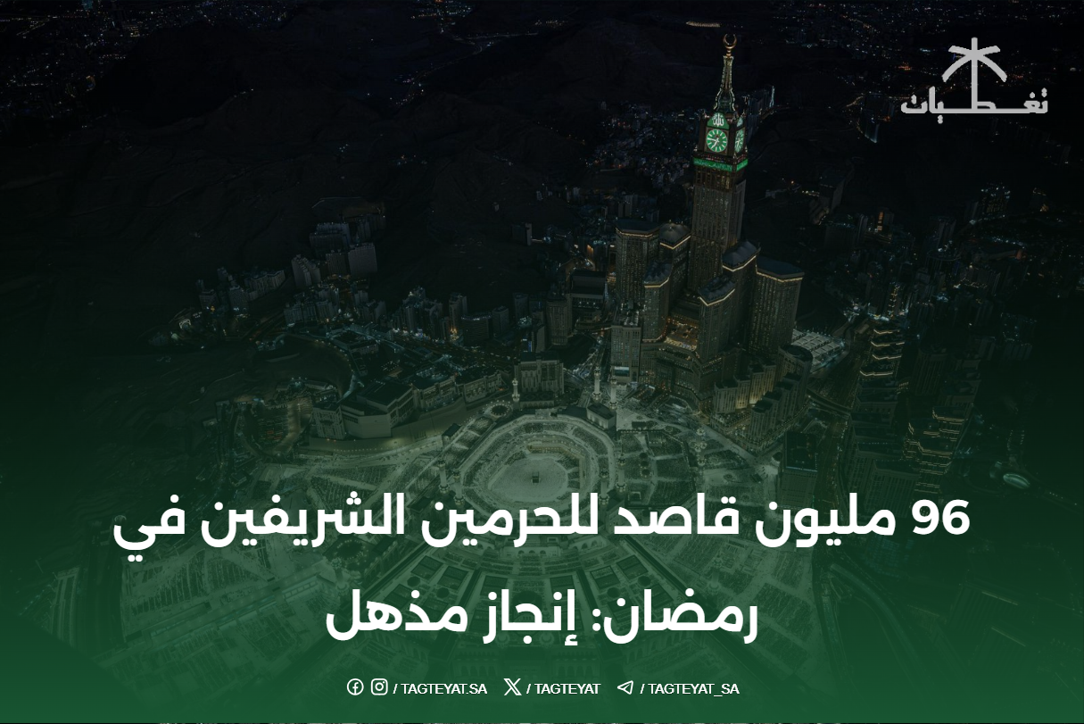 96 مليون قاصد للحرمين الشريفين في رمضان: إنجاز مذهل