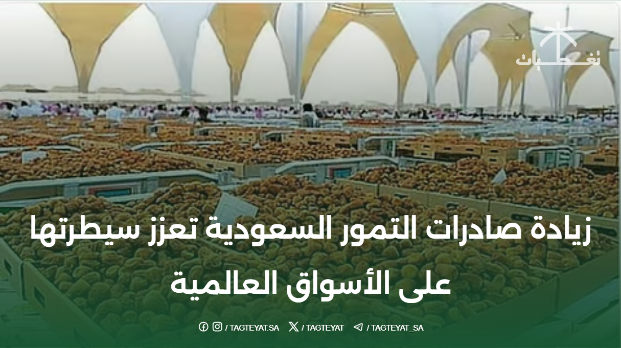 زيادة صادرات التمور السعودية تعزز سيطرتها على الأسواق العالمية
