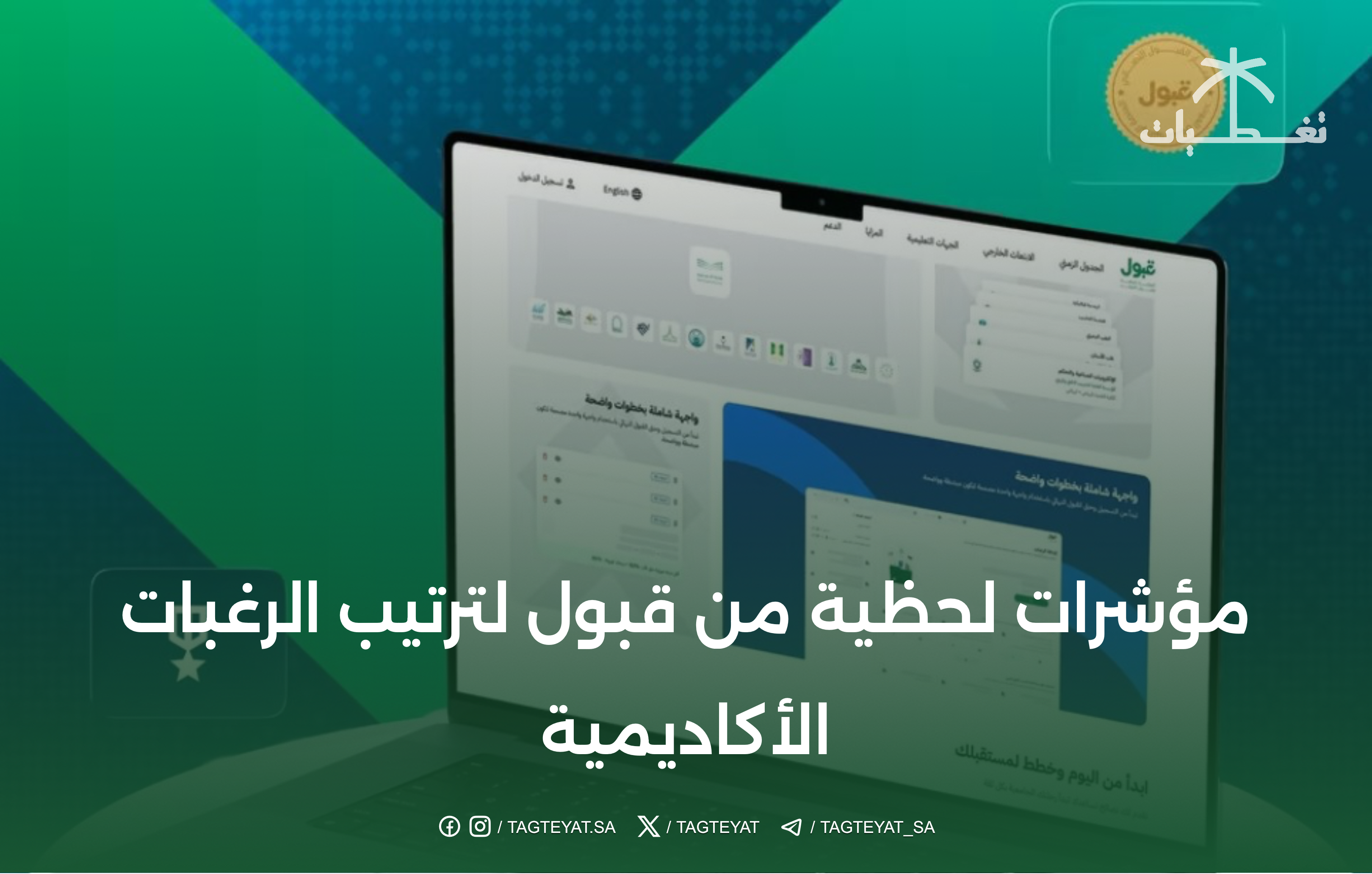 مؤشرات لحظية من قبول لترتيب الرغبات الأكاديمية